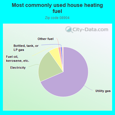 Most commonly used house heating fuel