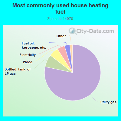 Most commonly used house heating fuel