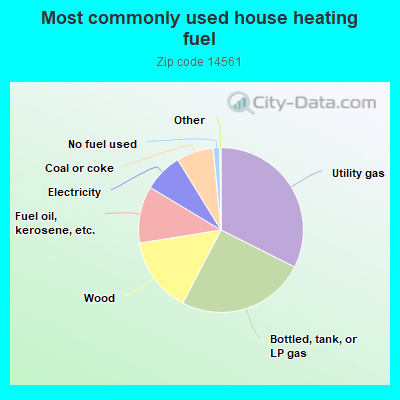 Most commonly used house heating fuel