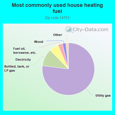 Most commonly used house heating fuel