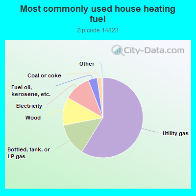 Most commonly used house heating fuel