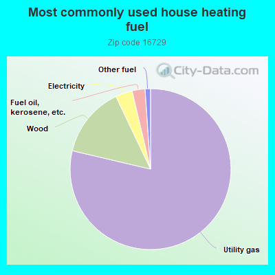 Most commonly used house heating fuel