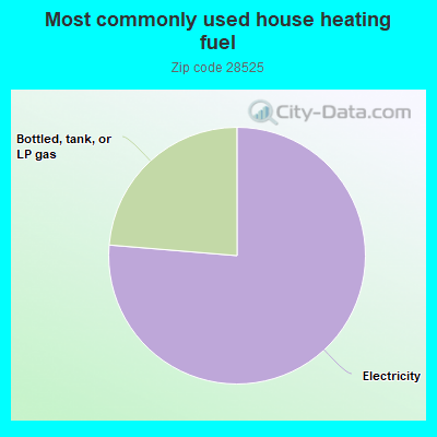 Most commonly used house heating fuel