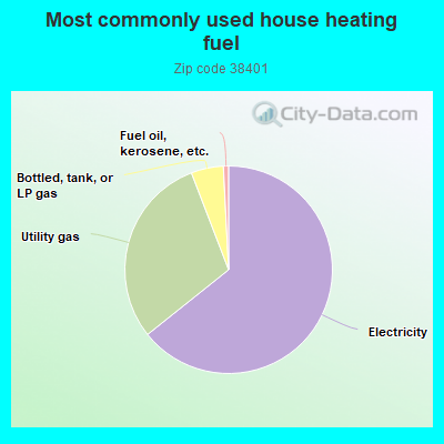 Most commonly used house heating fuel