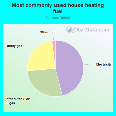 Most commonly used house heating fuel