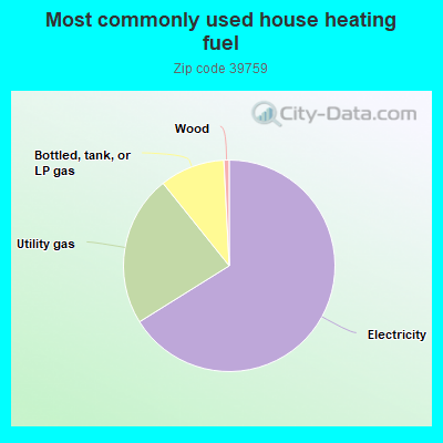 Most commonly used house heating fuel