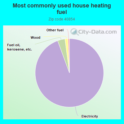 Most commonly used house heating fuel