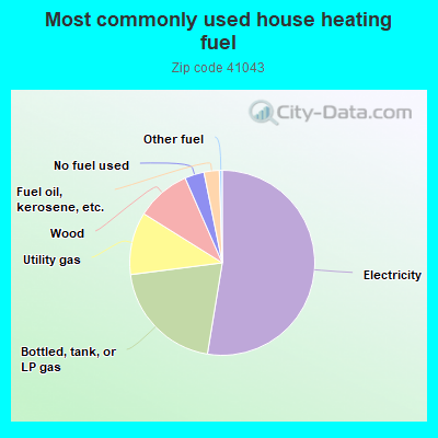 Most commonly used house heating fuel