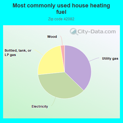 Most commonly used house heating fuel