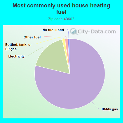 Most commonly used house heating fuel