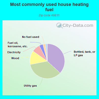 Most commonly used house heating fuel