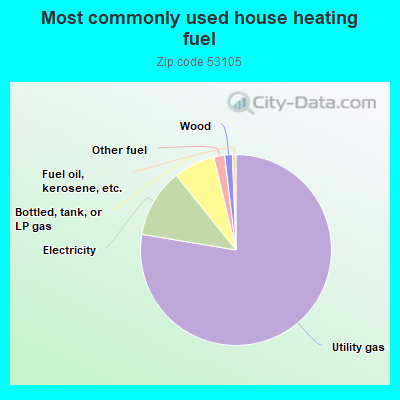 Most commonly used house heating fuel