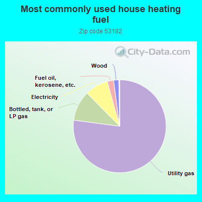 Most commonly used house heating fuel