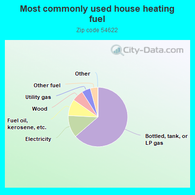 Most commonly used house heating fuel