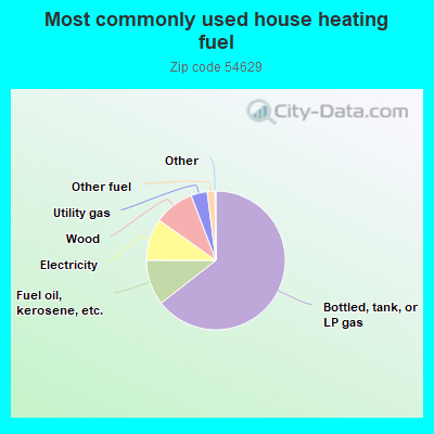 Most commonly used house heating fuel