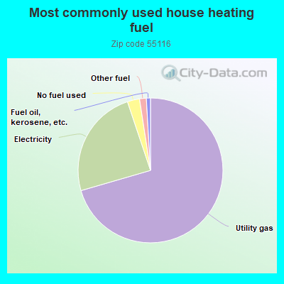 Most commonly used house heating fuel