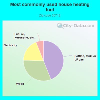 Most commonly used house heating fuel