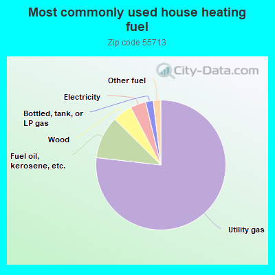 Most commonly used house heating fuel