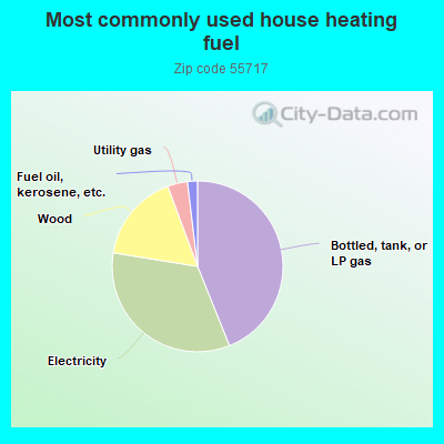 Most commonly used house heating fuel