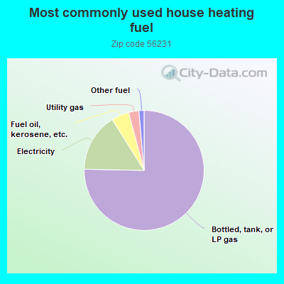 Most commonly used house heating fuel