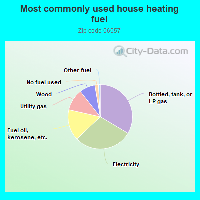 Most commonly used house heating fuel