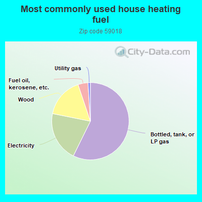 Most commonly used house heating fuel