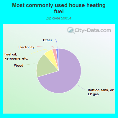 Most commonly used house heating fuel