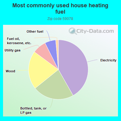 Most commonly used house heating fuel