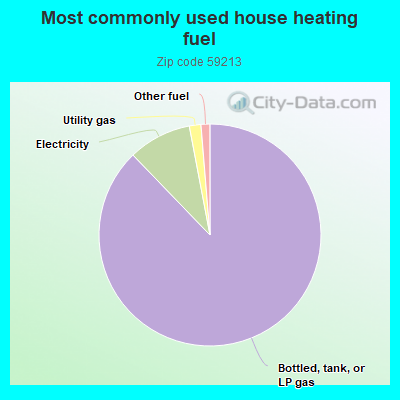 Most commonly used house heating fuel