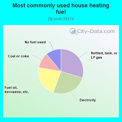 Most commonly used house heating fuel