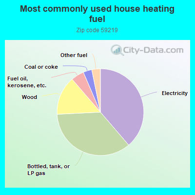 Most commonly used house heating fuel