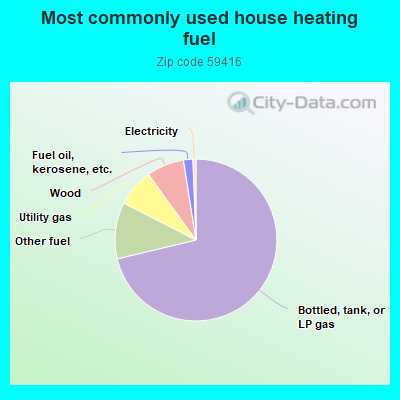 Most commonly used house heating fuel