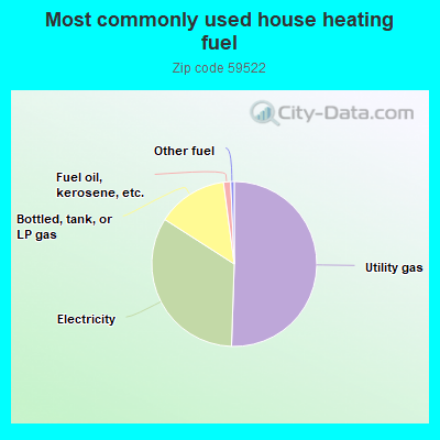 Most commonly used house heating fuel