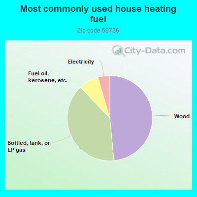 Most commonly used house heating fuel