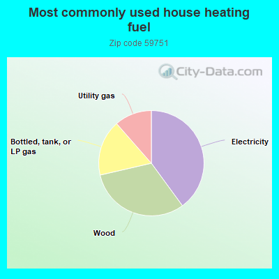 Most commonly used house heating fuel