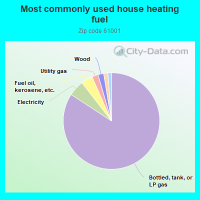 Most commonly used house heating fuel