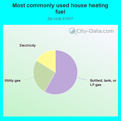 Most commonly used house heating fuel