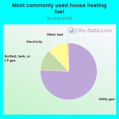 Most commonly used house heating fuel