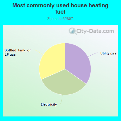 Most commonly used house heating fuel