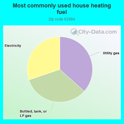 Most commonly used house heating fuel