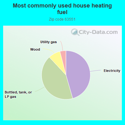 Most commonly used house heating fuel