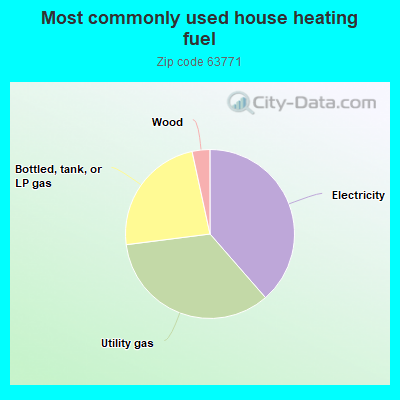 Most commonly used house heating fuel