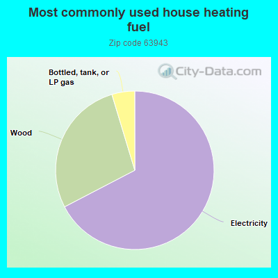 Most commonly used house heating fuel