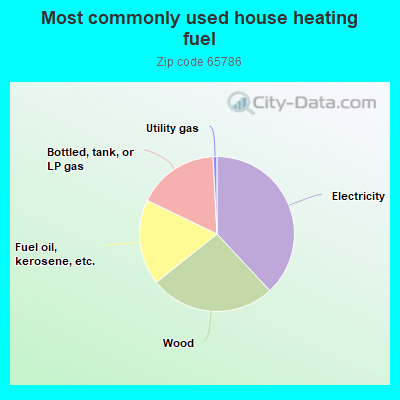 Most commonly used house heating fuel