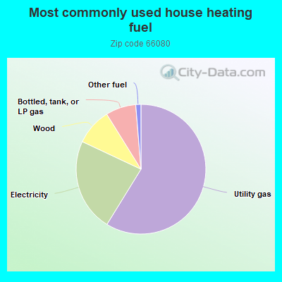 Most commonly used house heating fuel