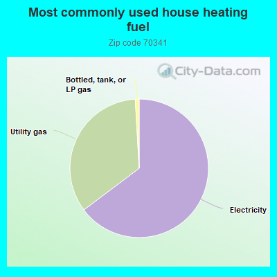 Most commonly used house heating fuel