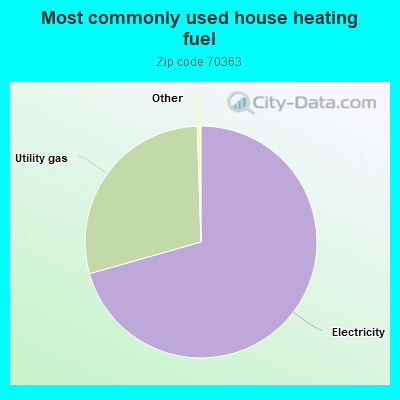 Most commonly used house heating fuel