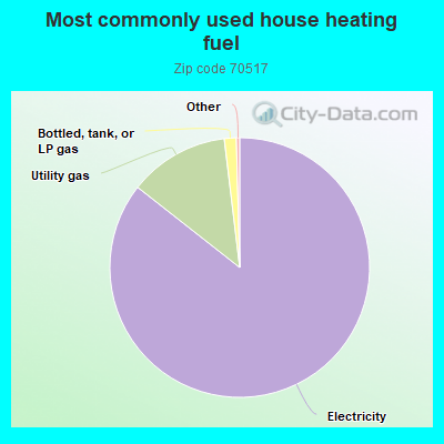 Most commonly used house heating fuel