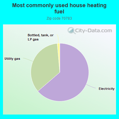 Most commonly used house heating fuel