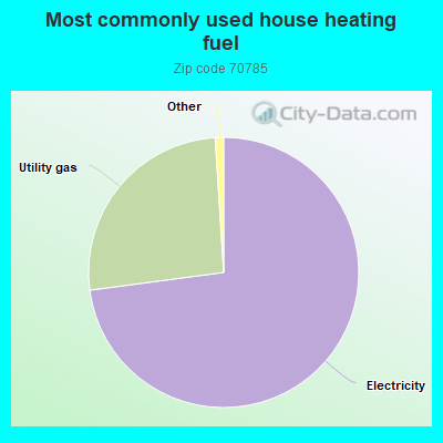 Most commonly used house heating fuel